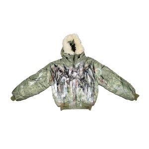 Cold F33t Airbrush Hooded Bomber Jacket